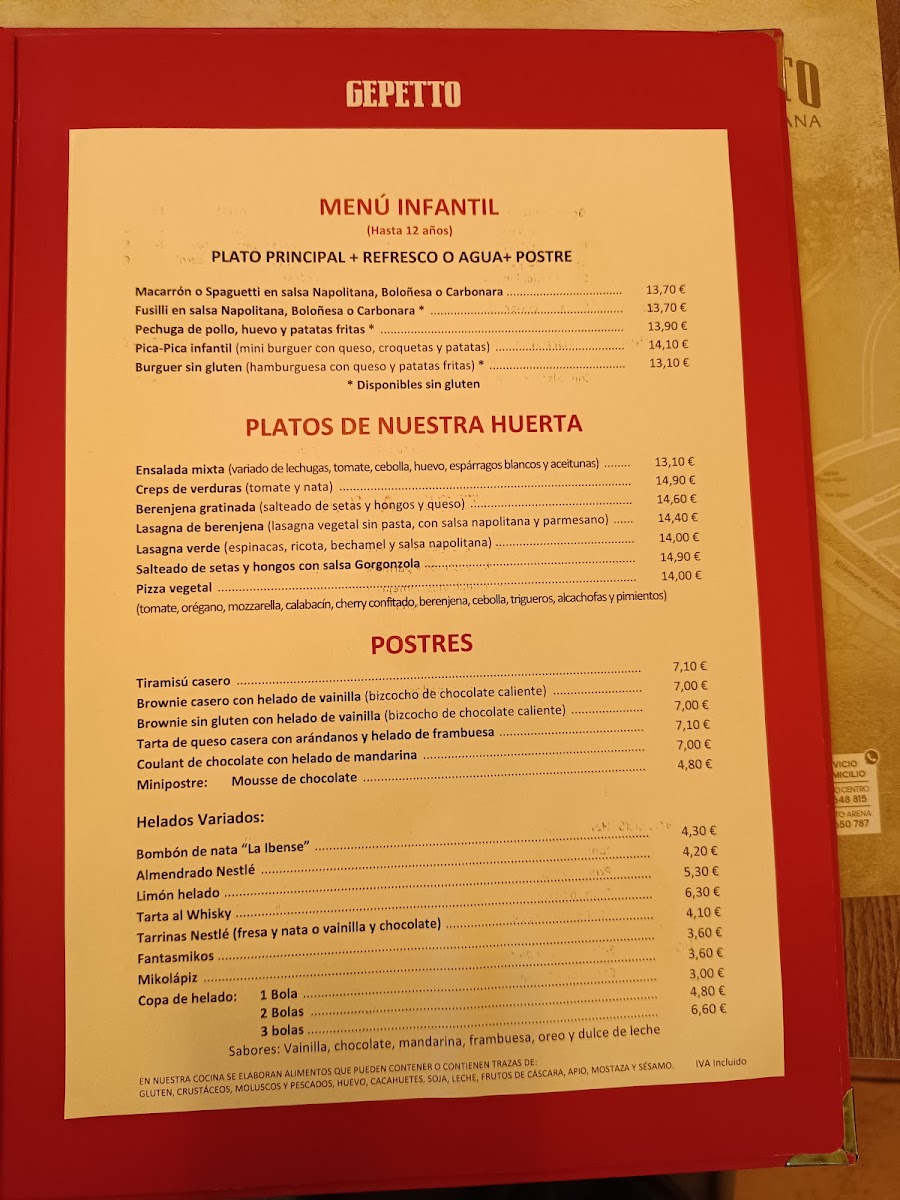 Menu Restaurante Gepetto Arena-2