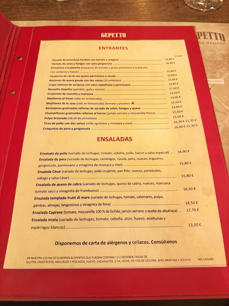 Menu Restaurante Gepetto Arena-7