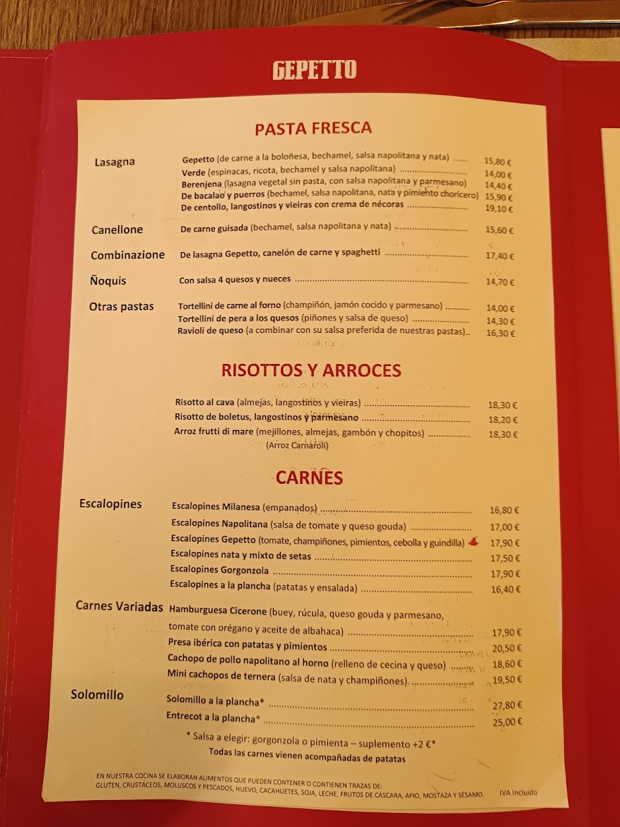 Menu Restaurante Gepetto Arena-9